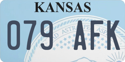 KS license plate 079AFK