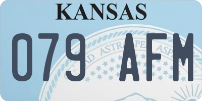 KS license plate 079AFM