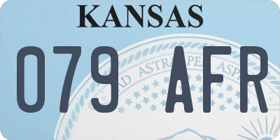 KS license plate 079AFR