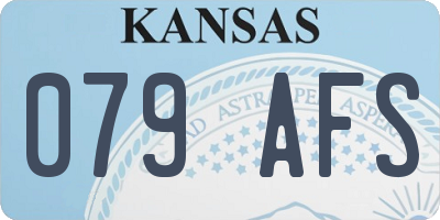 KS license plate 079AFS