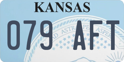 KS license plate 079AFT