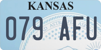 KS license plate 079AFU