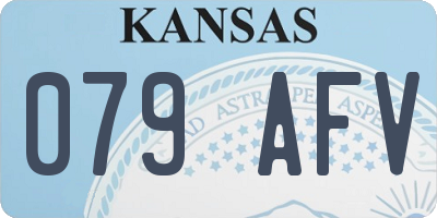 KS license plate 079AFV