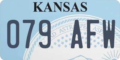 KS license plate 079AFW