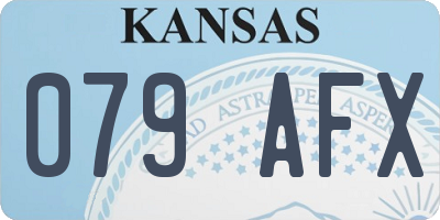 KS license plate 079AFX