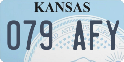 KS license plate 079AFY
