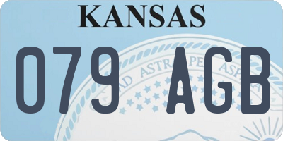 KS license plate 079AGB