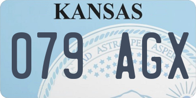 KS license plate 079AGX