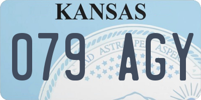 KS license plate 079AGY