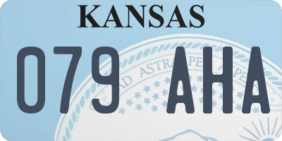 KS license plate 079AHA
