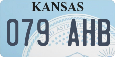 KS license plate 079AHB