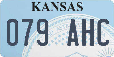 KS license plate 079AHC
