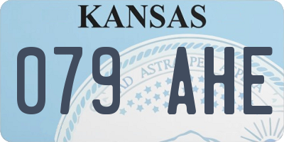 KS license plate 079AHE