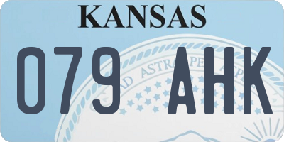 KS license plate 079AHK