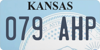 KS license plate 079AHP