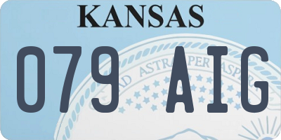 KS license plate 079AIG