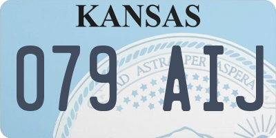 KS license plate 079AIJ