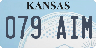 KS license plate 079AIM
