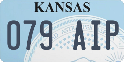 KS license plate 079AIP