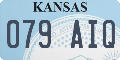 KS license plate 079AIQ