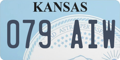 KS license plate 079AIW