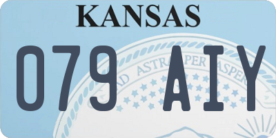 KS license plate 079AIY