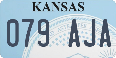 KS license plate 079AJA