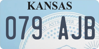 KS license plate 079AJB