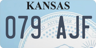 KS license plate 079AJF