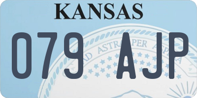 KS license plate 079AJP