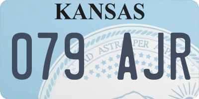 KS license plate 079AJR