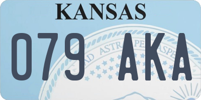 KS license plate 079AKA