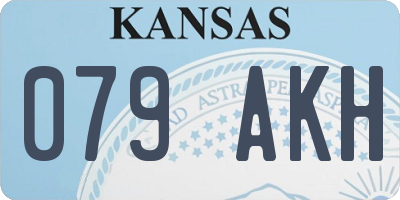 KS license plate 079AKH