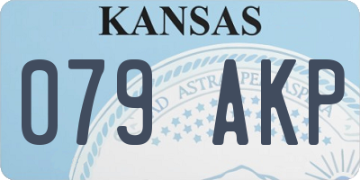 KS license plate 079AKP