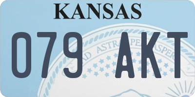 KS license plate 079AKT