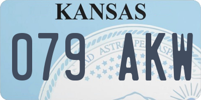 KS license plate 079AKW
