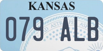 KS license plate 079ALB