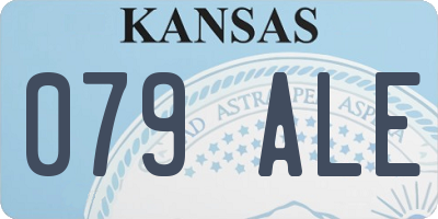 KS license plate 079ALE