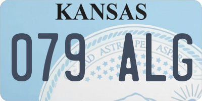 KS license plate 079ALG