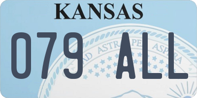 KS license plate 079ALL