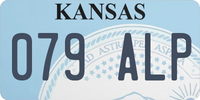 KS license plate 079ALP