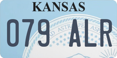KS license plate 079ALR