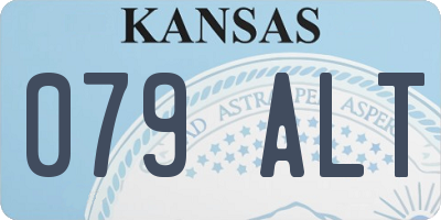 KS license plate 079ALT