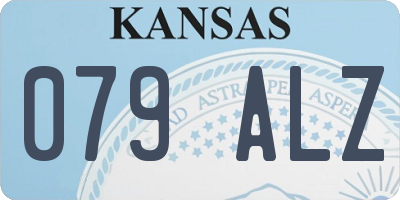 KS license plate 079ALZ