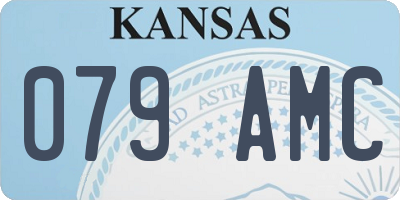 KS license plate 079AMC