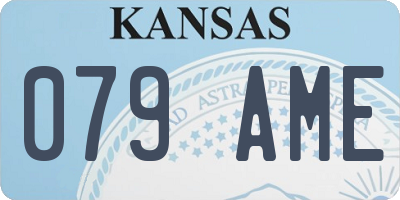 KS license plate 079AME