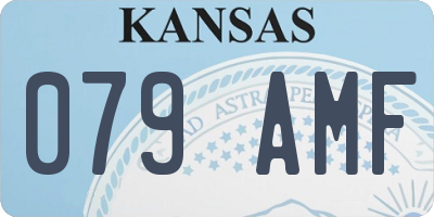 KS license plate 079AMF