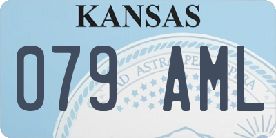 KS license plate 079AML