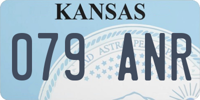 KS license plate 079ANR