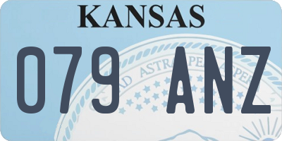 KS license plate 079ANZ